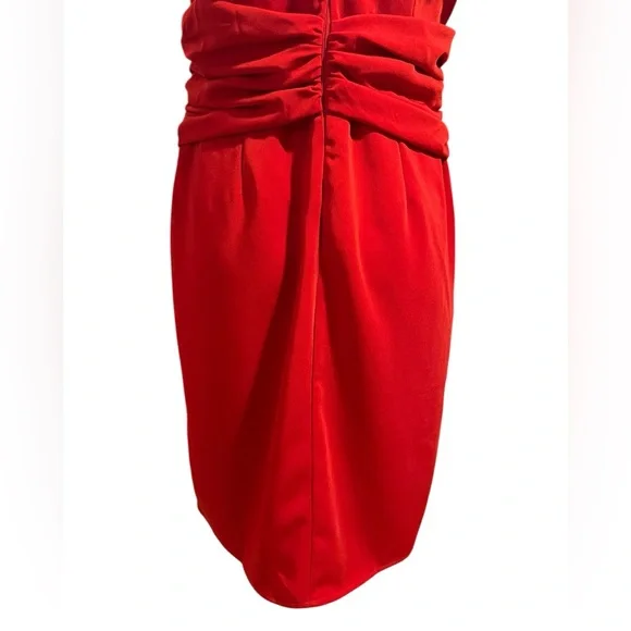 Red Sleeveless Wrap Midi Dress New With Tag - Picture 9 of 12